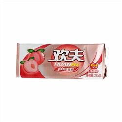 Жвачка Huanfu персик 21.5 гр. (розов. упак.) (20шт в блоке)