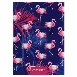 Тетрадь А4, 48 листов в клетку Calligrata "Фламинго 2", обложка мелованный картон, блок офсет
