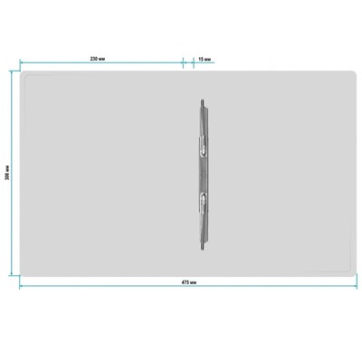 Папка с пружинным скоросшивателем А4, 500 мкм, корешок 15 мм, Calligrata, до 100 листов, белая