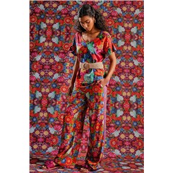 Spodnie damskie wide leg z kolekcji Jane Tattersfield x Medicine kolor multicolor