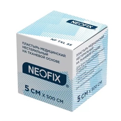NEOFIX TXL, Пластырь медицинский на тканевой основе, 5 см X 5 м