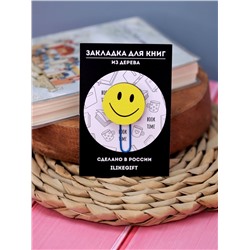 Закладка – скрепка ECO из дерева HAPPY SMILE