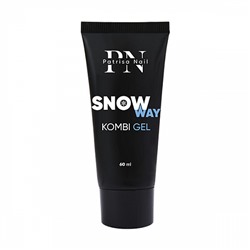 Patrisa Nail, Комби гель Snow Way молочный мерцающий, 60 гр.