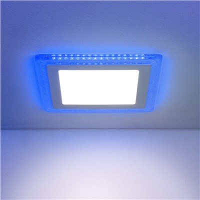 Встраиваемый потолочный светодиодный светильник DLS024 12+6W 4200K Blue