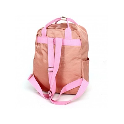 Сумка женская текстиль ZH-7078  (рюкзак),  1отд,  5внеш,  1внут/карм,  розовый 235095