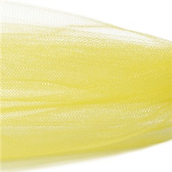 Фатин Кристалл средней жесткости блестящий арт.K.TRM шир.300см, 100% полиэстер цв. 17 К уп.5м - св.желтый упак (5 м)