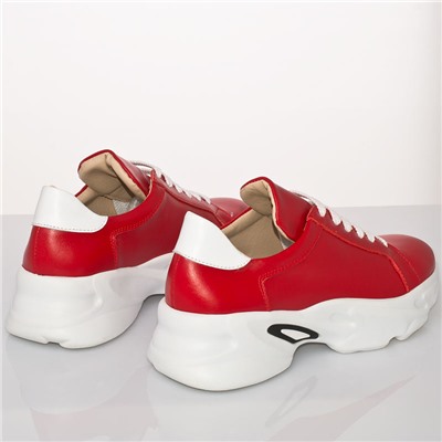 Женские кожаные кроссовки V.Arimany V1285 Красный+Белый: Под заказ