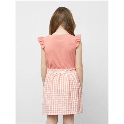 Платье розовый +розовая клеточка 157765