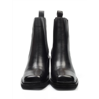E21B-1A BLACK Ботинки демисезонные женские (натуральная кожа, байка) размер 35