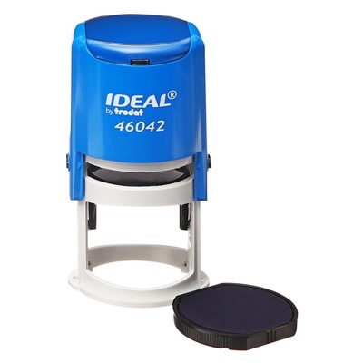 Оснастка для круглой печати автоматическая Trodat IDEAL 46042, диаметр 42 мм, с крышкой, корпус синий