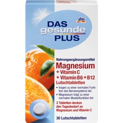 Mivolis Magnesium + Vitamin C + Vitamin B6 + B12 Магний + Витамин C Леденцы, 30 шт