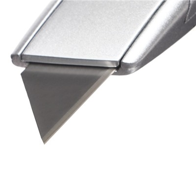 Нож универсальный трапециевидный 19мм, фиксатор, корпус металл, Zinc-alloy, TOP
