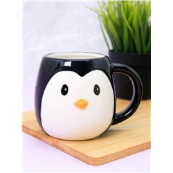 Кружка керамическая «Penguin», black