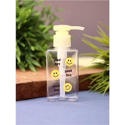 Дорожная бутылочка "Good day", yellow (100 ml)