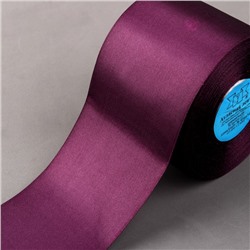 Лента атласная, 75 мм × 33 ± 2 м, цвет тёмно-фиолетовый №156
