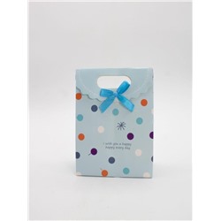 Пакет подарочный (XS) "Colorful dots", blue (12x6x16)