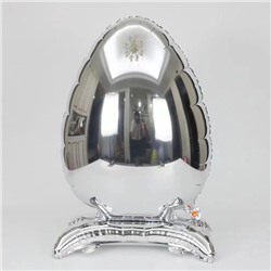 Шар фольгированный 30" «Яйцо пасхальное», на подставке, серебро, под воздух