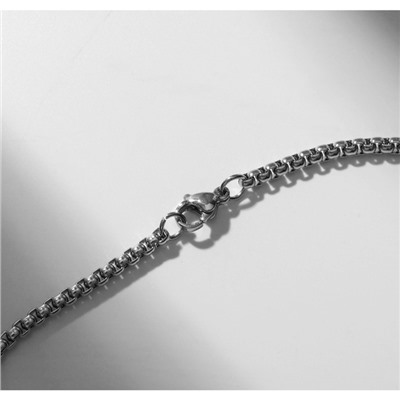 Кулон «Змея» перегиб, цвет чернёное серебро, 70 см