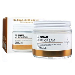 Антивозрастной восстанавливающий крем с муцином улитки Dr. Snail Cure Cream, Lebelage 70 мл