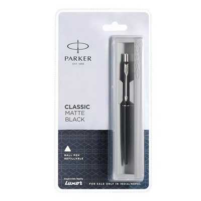 Ручка шариковая синяя, Classic Matte Black Ball Pen, произв. Parker