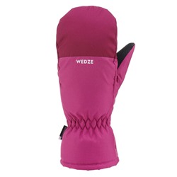 Варежки лыжные теплые водонепроницаемые для детей фиолетовые 100 WEDZE