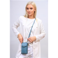 Женская сумка-портмоне на плечо, цвет синий