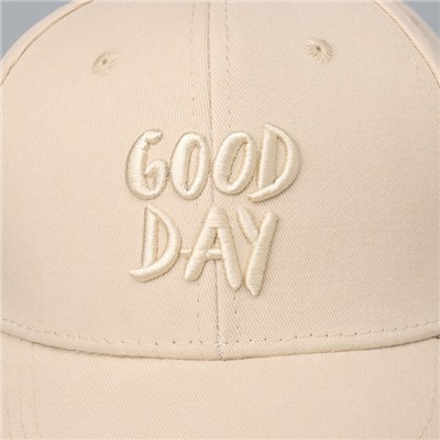 Кепка детская для девочки Good day, цвет бежевый, р-р 52-54, 5-7 лет