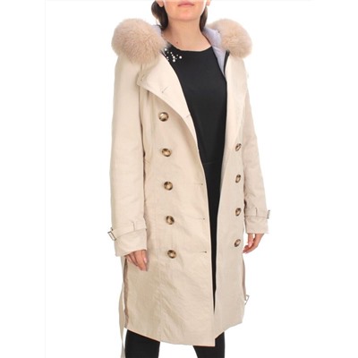 21002 BEIGE Пальто зимнее женское MAILILUO (150 гр. холлофайбера) размер 48