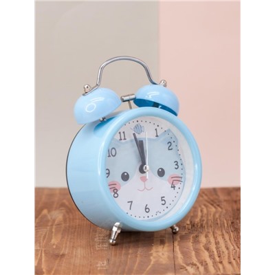 Часы-будильник "Funny cat", blue