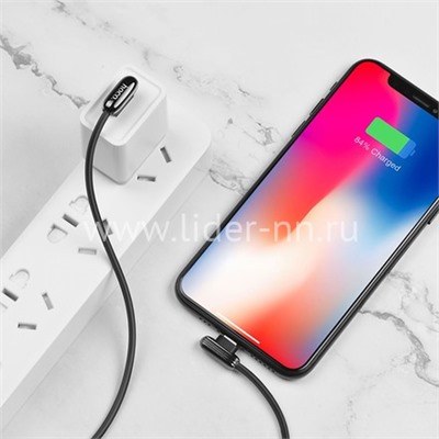 USB кабель для iPhone 5/6/6Plus/7/7Plus 8 pin 1.2м HOCO U60 (серый)