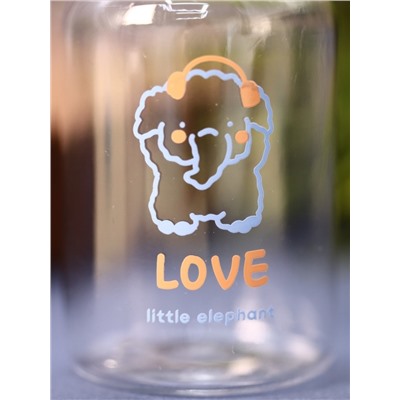 Дорожная бутылочка "Little elephant love", blue (50 ml)