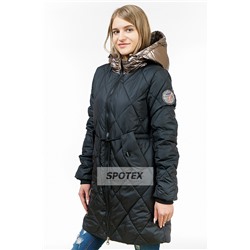 1Подростковая демисезонная куртка для девочки Levin Force H-1917 черный
