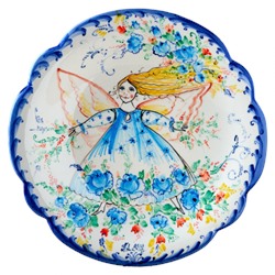 Тарелка роспись 20 см "Ангел Лето Цветы"