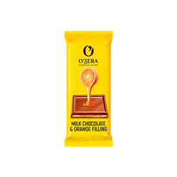 «OZera», молочный шоколад Milk & Orange filling с желейной апельсиновой начинкой, 24 г (упаковка 30 шт.)
