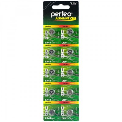 Элемент питания  AG 3 PERFEO LR41 (392A) 10BL Alkaline Cel Perfeo