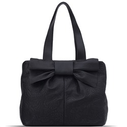 Женская кожаная сумка Richet 2754Н1Н Черный Цветы