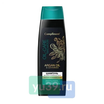 Шампунь Compliment АRGAN OIL & CERAMIDES для сухих и ослабленных волос, 400 мл.