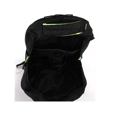 Рюкзак SAL-8222 молодежный,  2отд,  1внутр+2внеш.карм,  черный/зеленый 241410