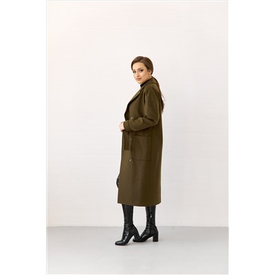 Пальто женское демисезонное 20550  (хаки)