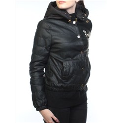 C06 Куртка женская демисезонная (100 гр. синтепон, искусственная кожа) размер 46