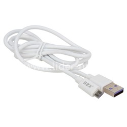 USB кабель micro USB 1.0м SZX SS266 (белый) в коробке 5A