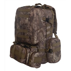 Военный многодневный рюкзак с подсумками (45 литров, Kryptek Nomad) (CH-016) - В комплекте вместительные съемные подсумки под снаряжение и боеприпасы. Грудной и поясной ремни надежно фиксируют груз при передвижении в любом темпе по любой местности №105