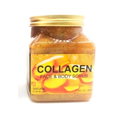 WOKALI, Скраб для лица и тела Natural Scrub COLLAGEN, 350 мл