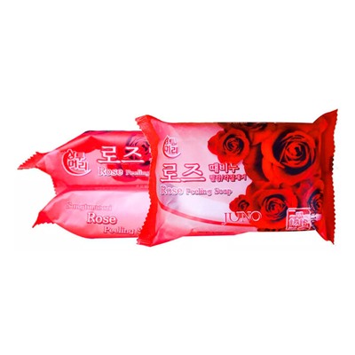 Косметическое мыло с розой Peeling Soap Rose, Juno, 150 г