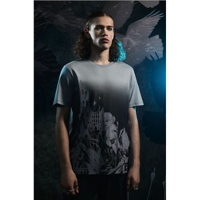 T-shirt bawełniany męski z kolekcji The Witcher x Medicine kolor szary