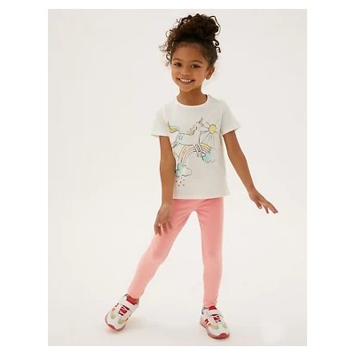 Cotton Plain Leggings (2-7 Yrs)