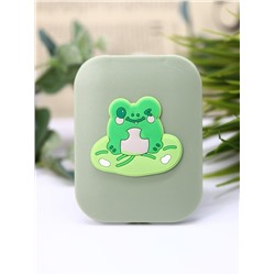 Зеркало с расческой "Froggy", green