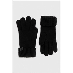 Rękawiczki z domieszką wełny męskie kolor czarny