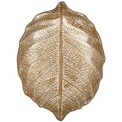 БЛЮДО "LEAF" GOLD 21СМ БЕЗ УПАКОВКИ (МАЛ 24ШТ)