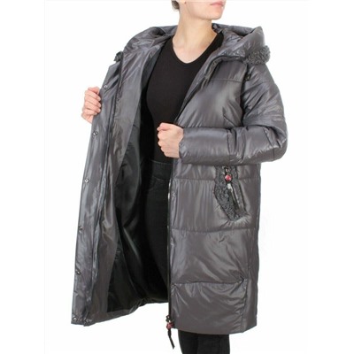 21-982 DARK GREY Куртка зимняя женская AIKESDFRS (200 гр. холлофайбера) размер 56
